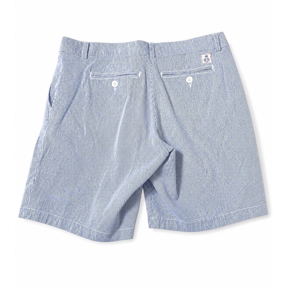 Tommy Hilfiger Womens Seersucker Shorts Size 6 Blue White Striped Preppy Y2K